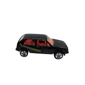 Hot Wheels 1995 Mainline #474 VW Golf Black Fahrvergnugen‎